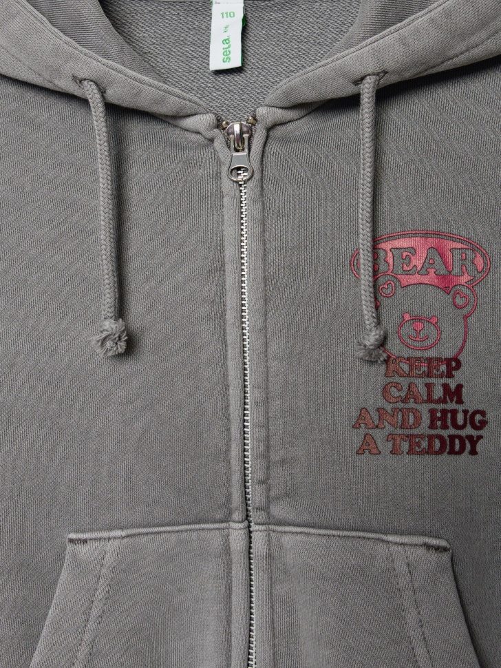 толстовка на молнии с принтом для девочек 4680798537580 по распродаже