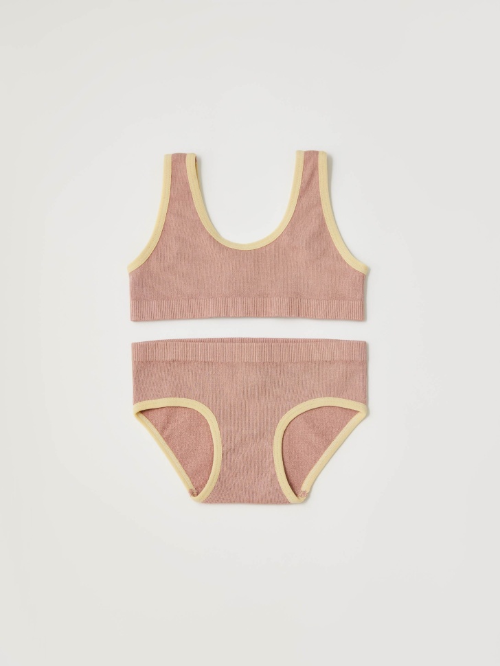 

Набор из топа и трусов-слипов для девочек, Розовый