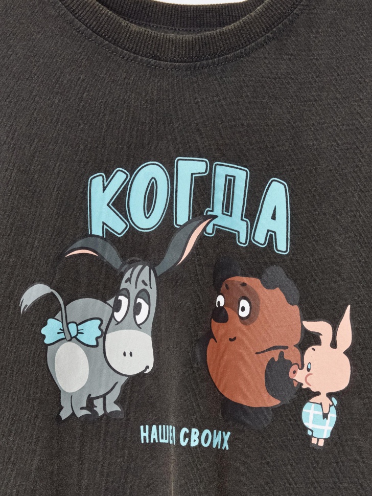 футболка с принтом для девочек  x союзмультфильм из россии вид сбоку