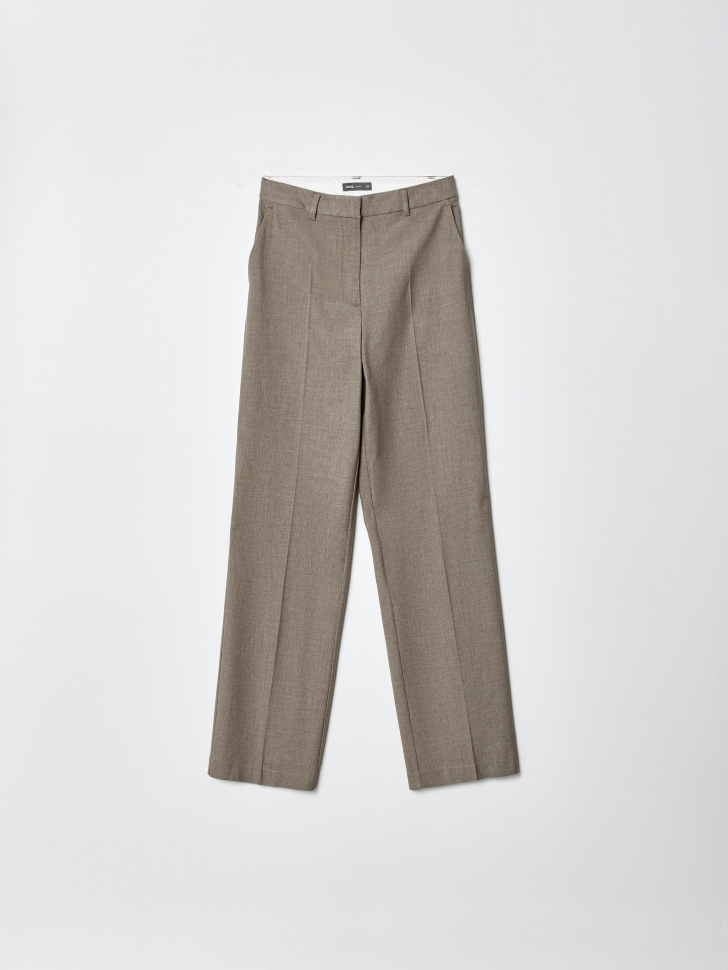 Брюки Sela Классические прямые, бежевый, арт. 36287