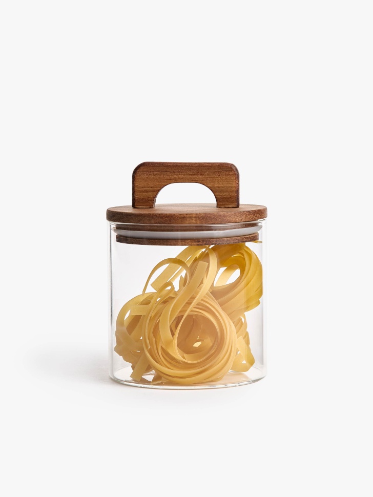 

Стеклянная банка для хранения с деревяной крышкой, SL6801226906