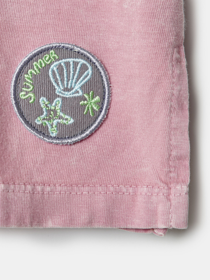 футболка с принтом для девочек из хлопка спереди