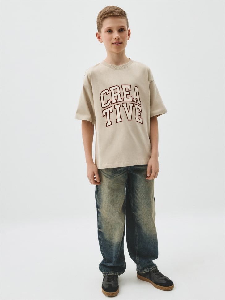 Винтажные джинсы Baggy Fit для мальчиков