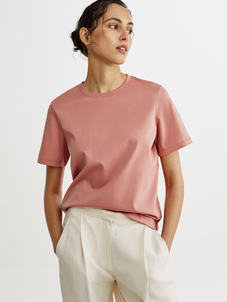 футболка оверсайз из смесового модала с содержанием шелка 4640611073152 фотография