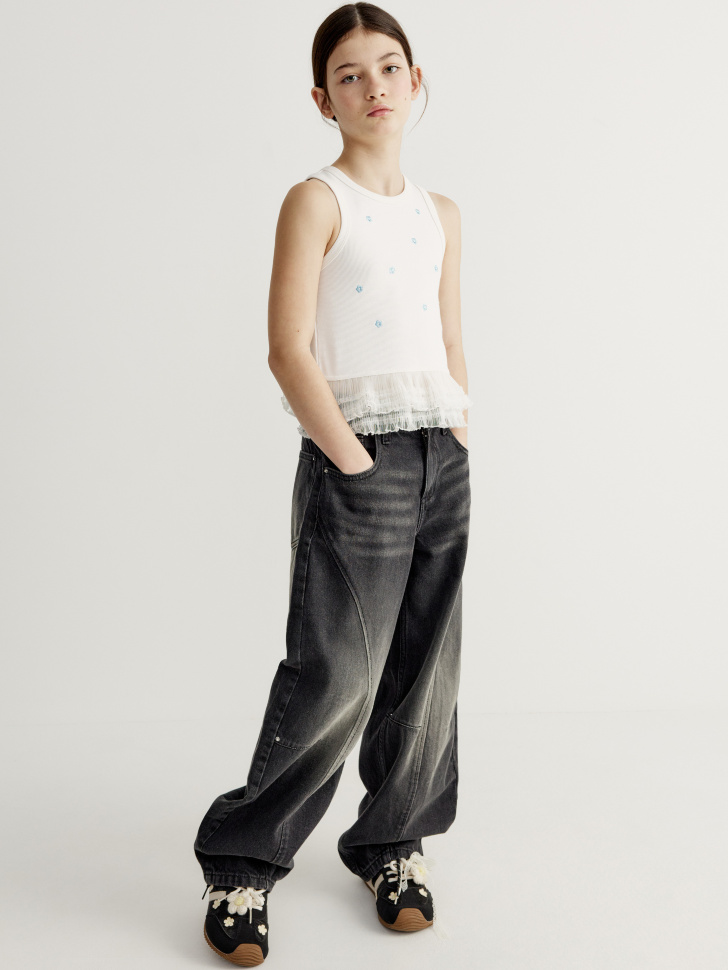 Джинсы Sela Baggy Fit, серый, арт. 52542