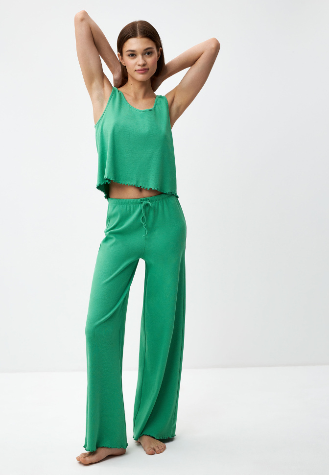 Домашние брюки (зеленый, XL)