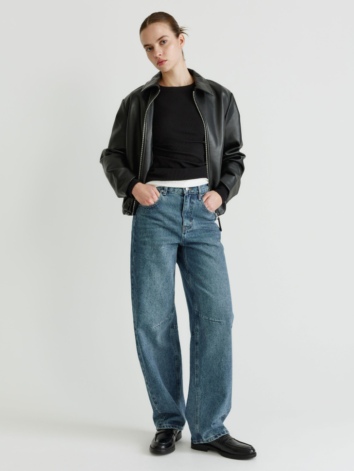 базовый лонгслив в рубчик 4610517131287 по акции