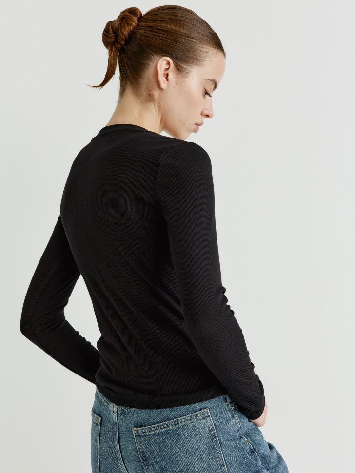 базовый лонгслив в рубчик 4610517131287 купить с доставкой