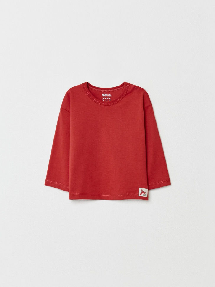 набор из 2 лонгсливов для малышей из хлопка спереди