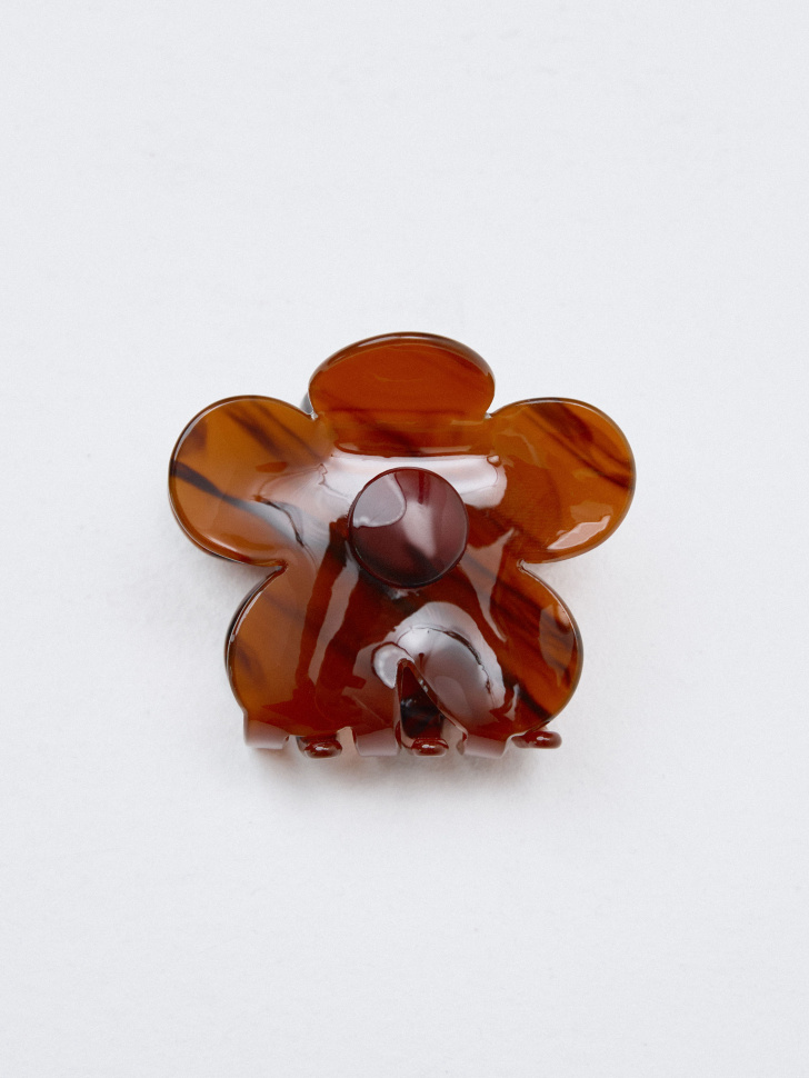 Заколка-крабик SELA, коричневый, арт. 34555