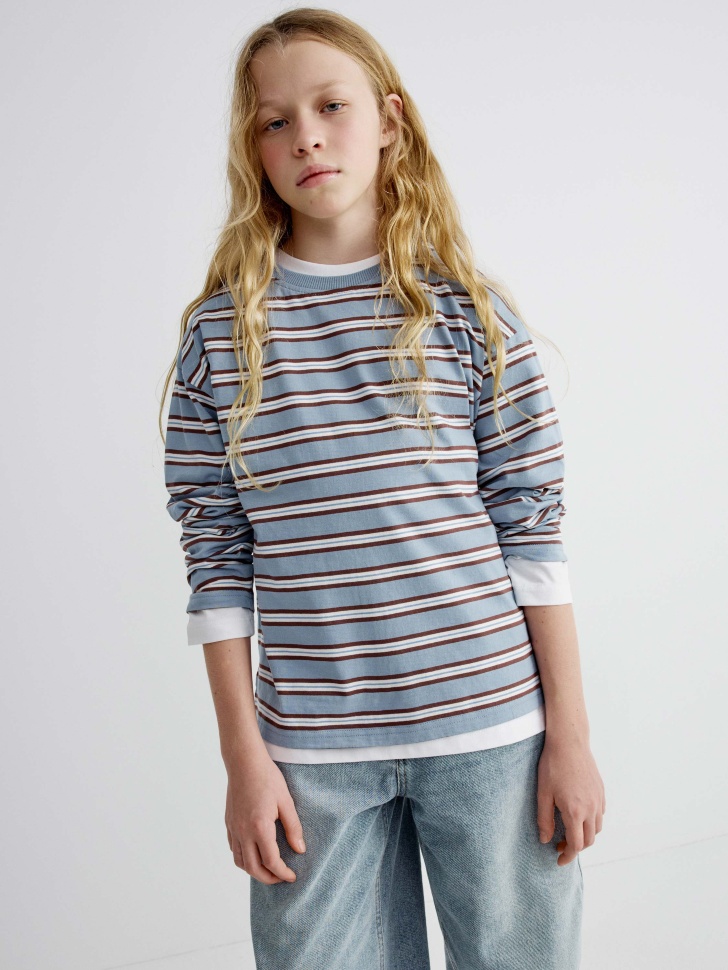 Лонгслив SELA в полоску для девочек, арт. 32946