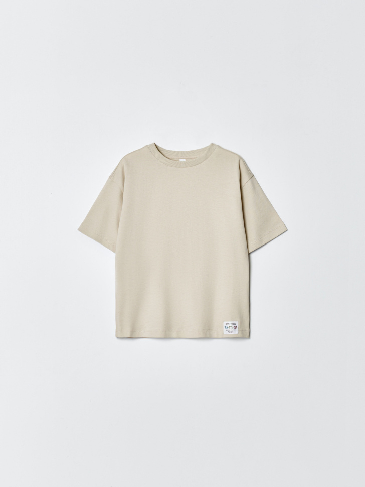 Футболка SELA Оверсайз для мальчиков, бежевый, арт. 34549