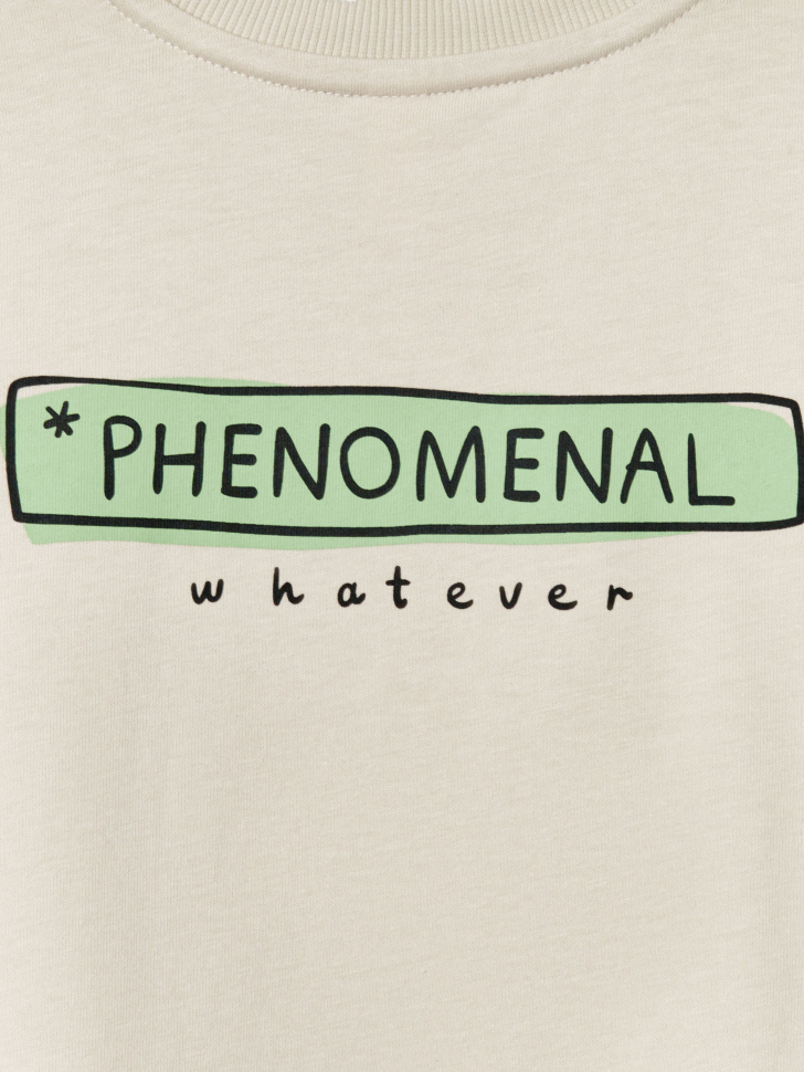 футболка оверсайз с принтом для мальчиков по цене 799 руб вид справа