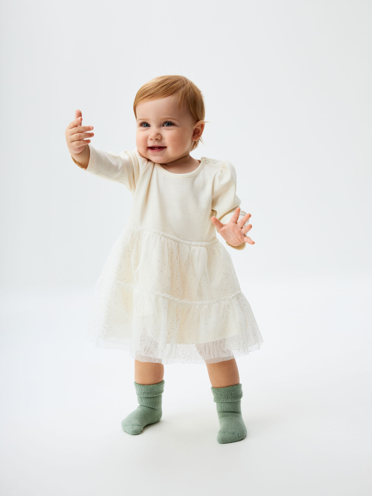 Платье с юбкой из сетки для малышей - фото 2