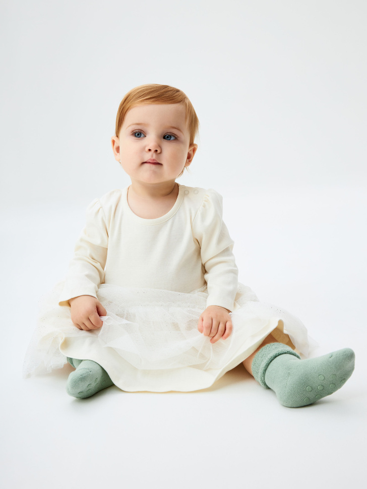 Платье с юбкой из сетки для малышей - фото 3