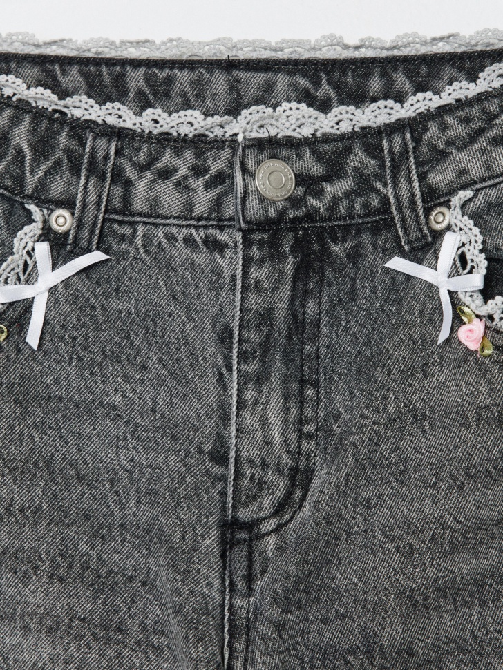 джинсы wide leg с градиентом для девочек по цене 2799 руб вид справа