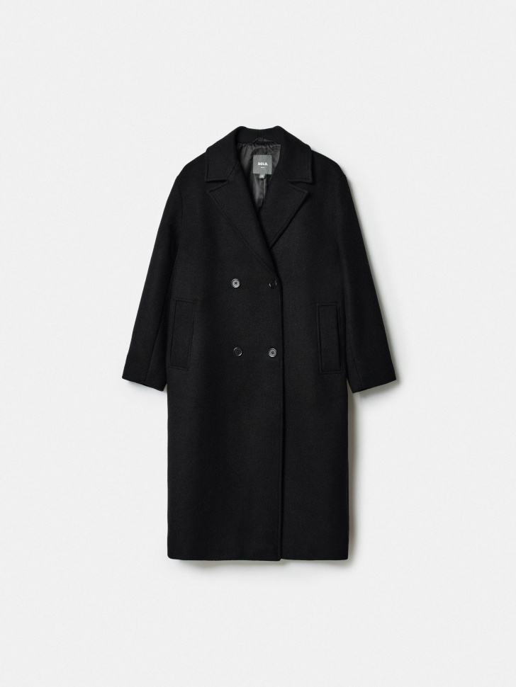 

Двубортное пальто миди из смесовой шерсти, SL6803011202