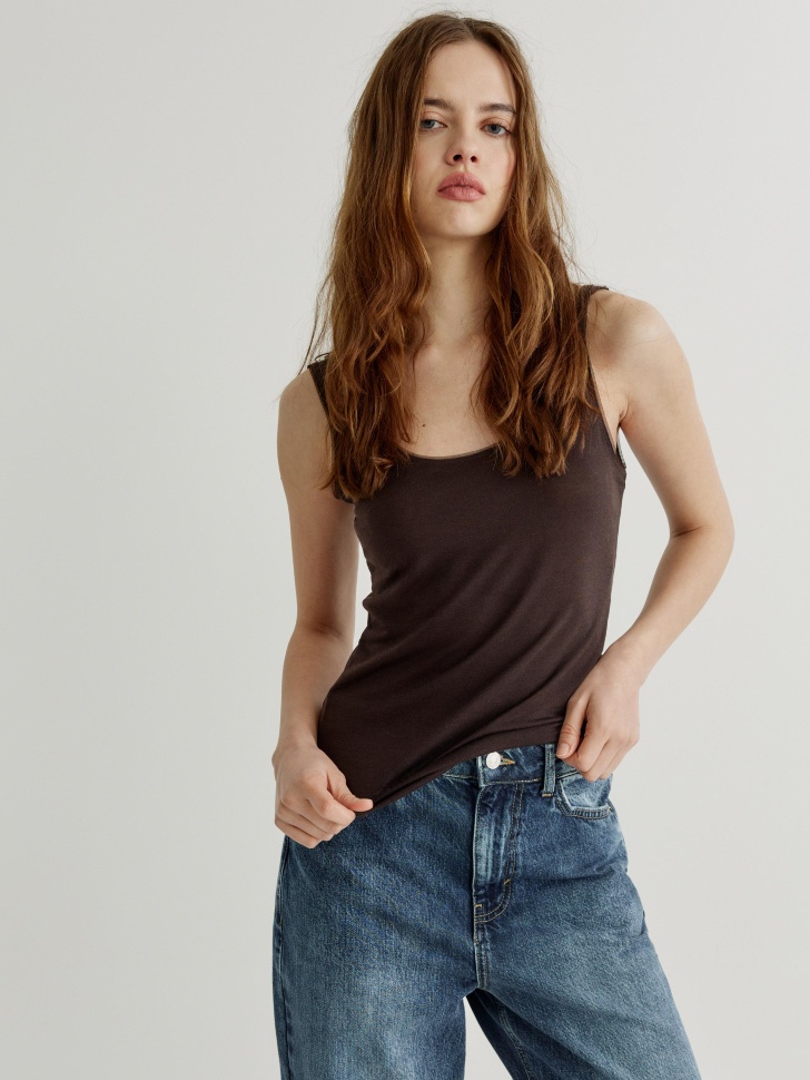 

Топ из смесового тенселя и шерсти, SL6803010229