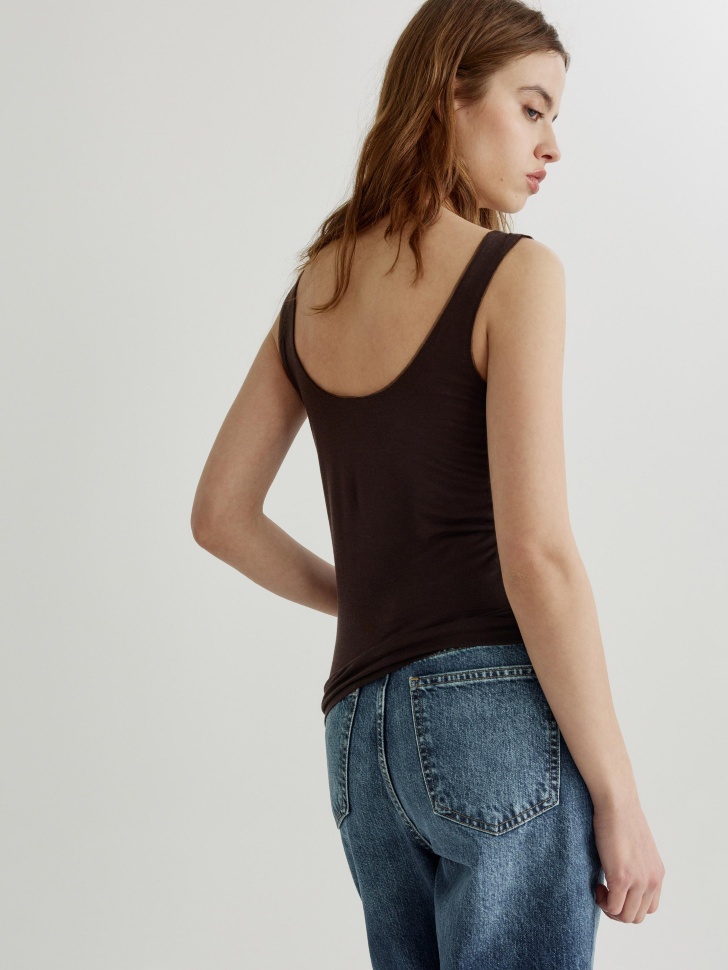 топ из смесового тенселя и шерсти по цене 1799 руб вид справа