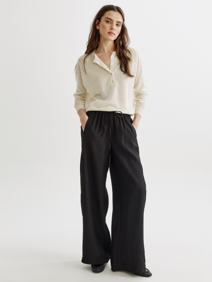 SELA Широкие брюки, черный, арт. 42997