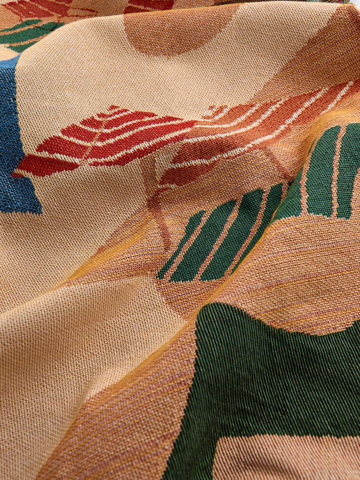 жаккардовый плед 130х170 см от бренда sela вид слева