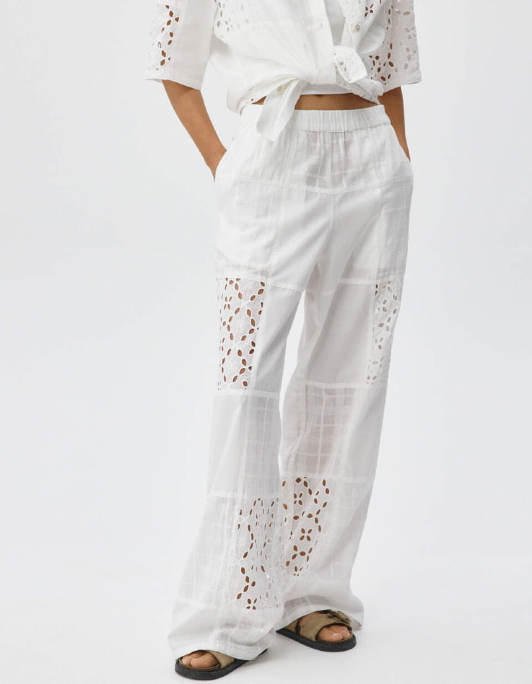 

Брюки в стиле пэчворк из хлопка, SL5806011517