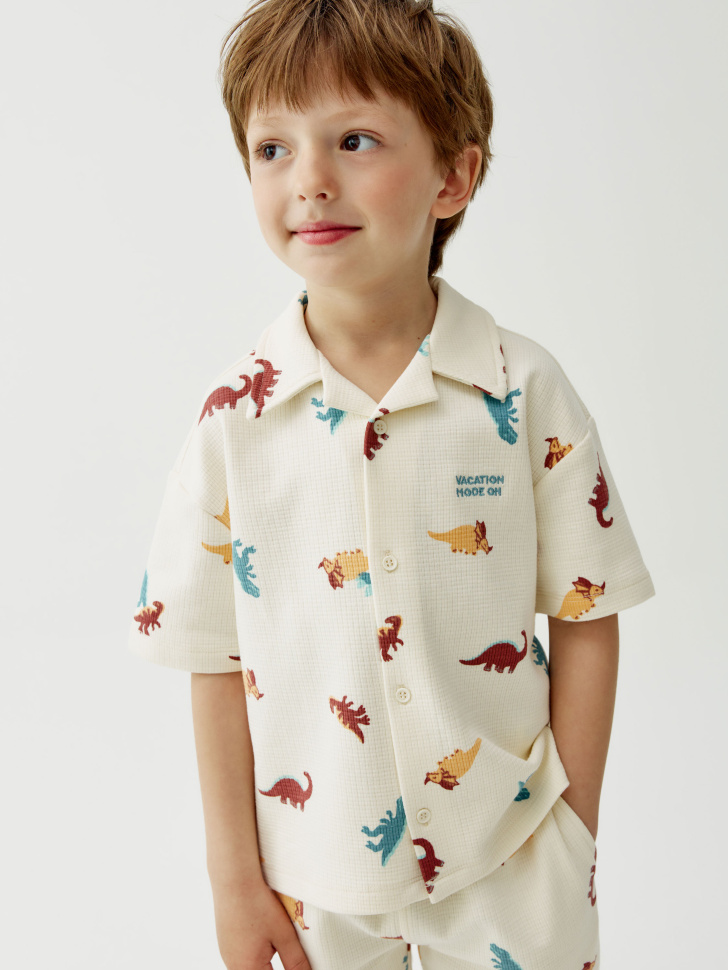 

Трикотажная рубашка с коротким рукавом для мальчиков, SL6805060502