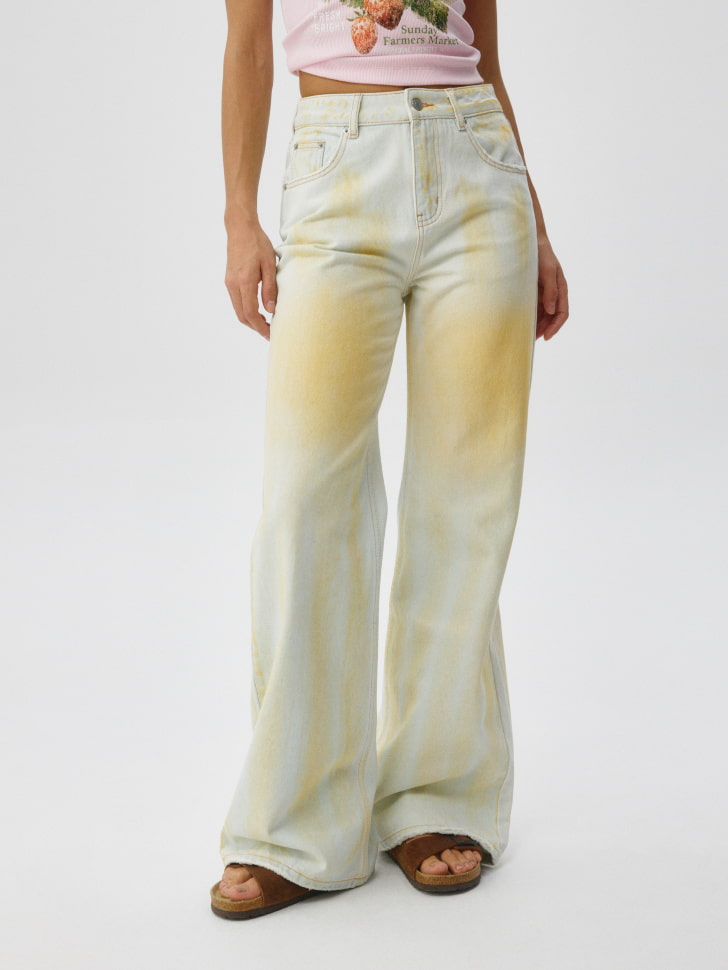 Джинсы WIDE LEG в стиле гранж