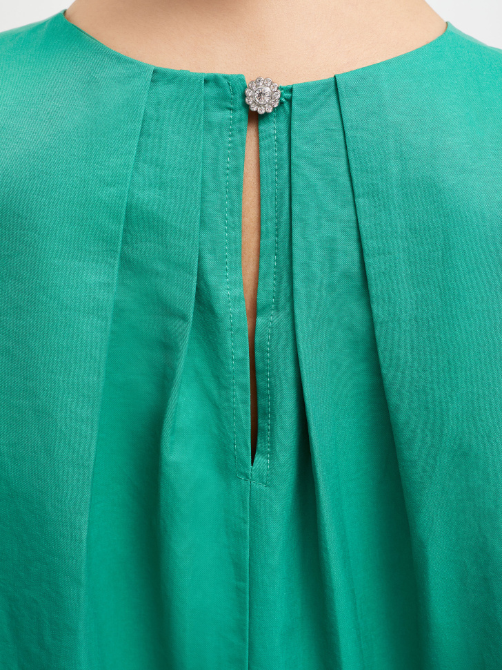 Короткое платье-трапеция (зеленый, S) sela 4680129192150 - фото 5