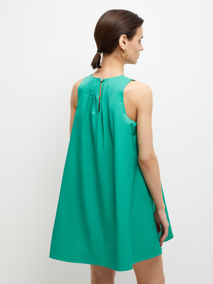 Короткое платье-трапеция (зеленый, S) sela 4680129192150 - фото 6