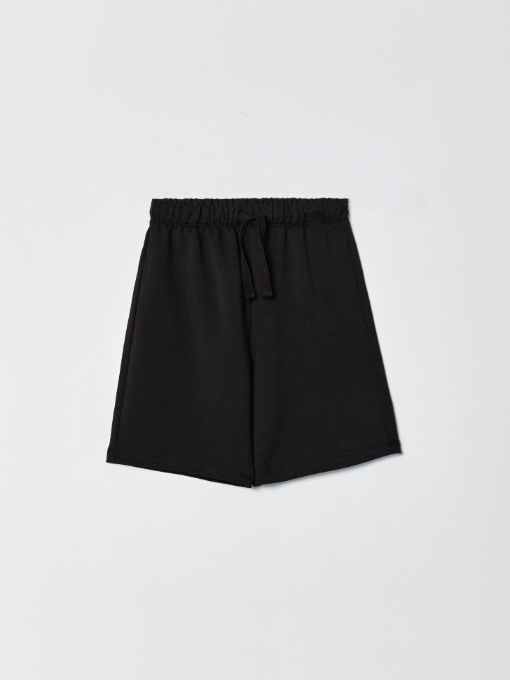 Базовые детские трикотажные шорты SELA, черный, арт. 34340