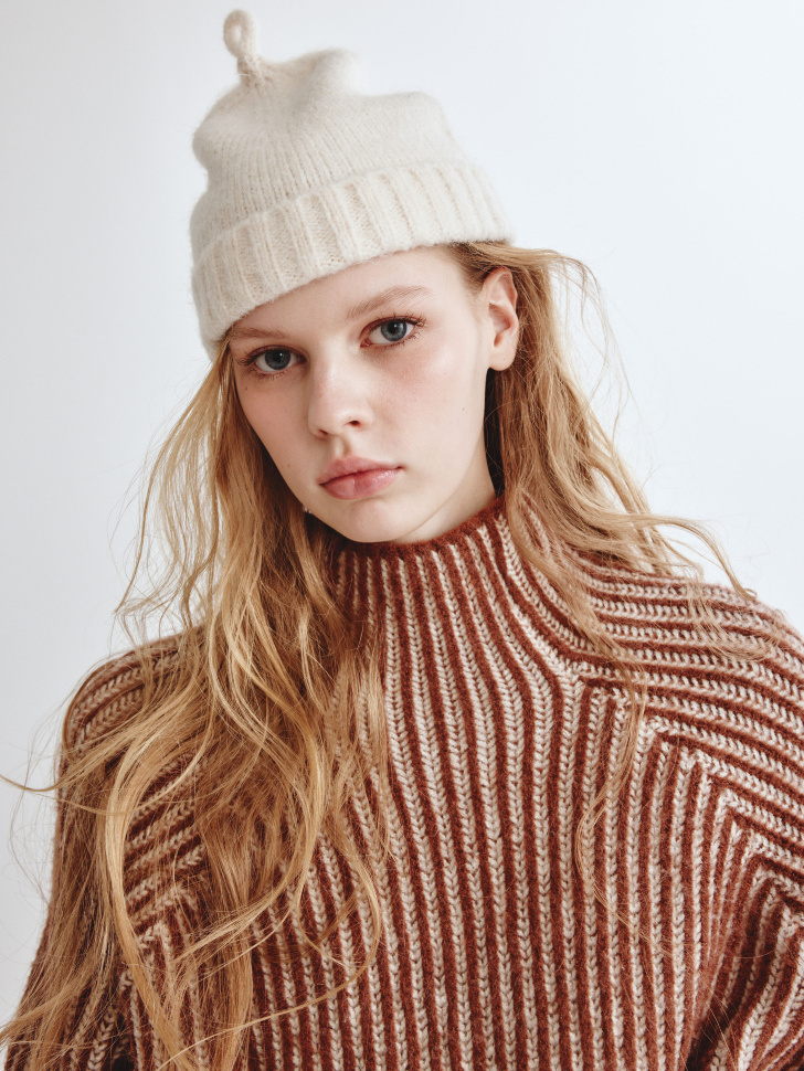 Вязаная шапка-бини SELA Young, арт. 34133