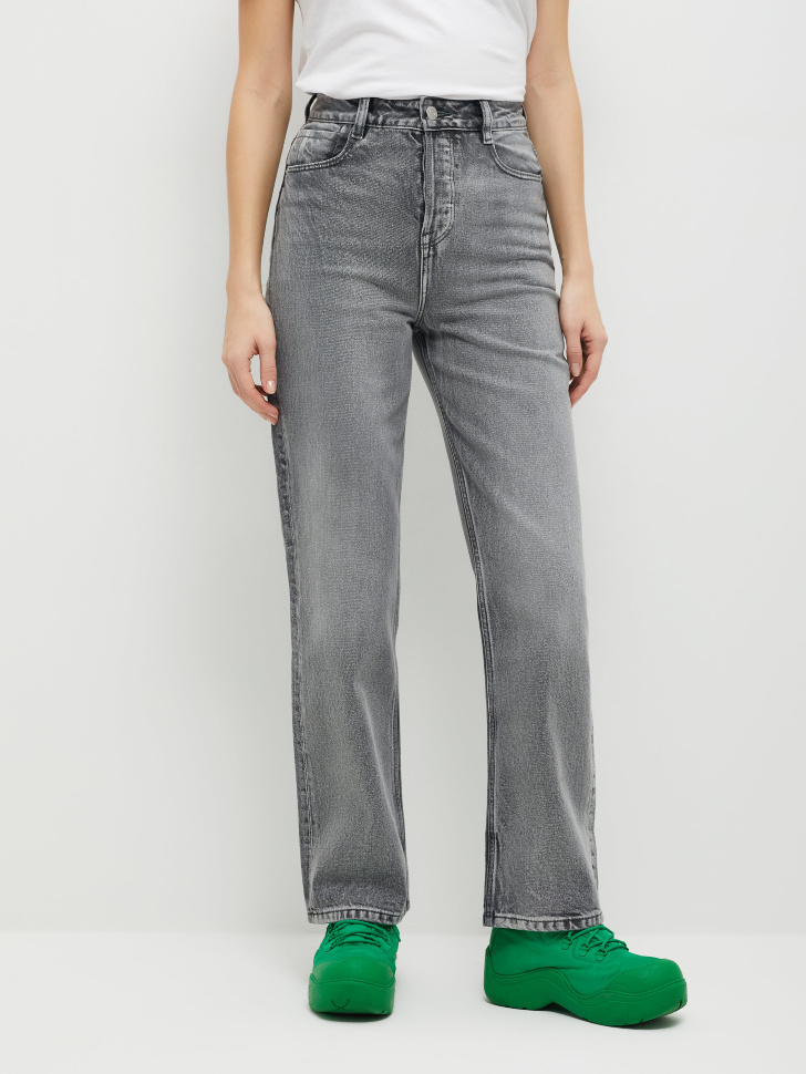 Прямые джинсы (серый, M) от Sela