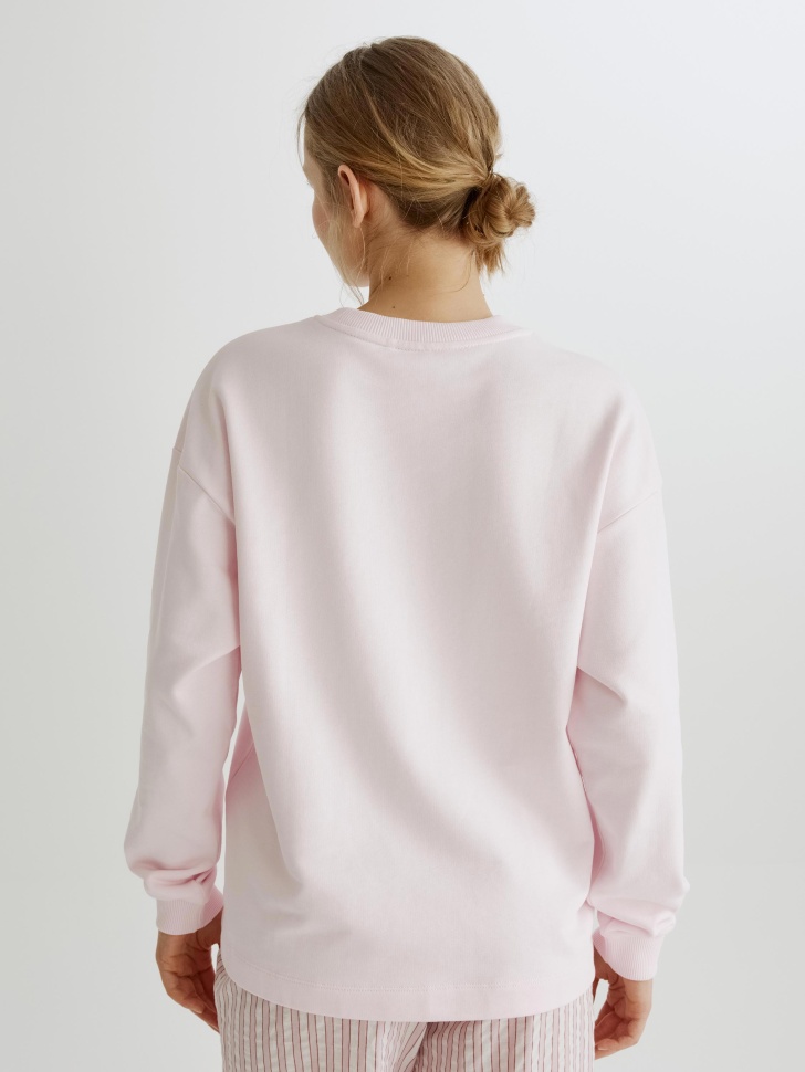 домашний свитшот с объемным принтом по цене 1999 руб вид справа