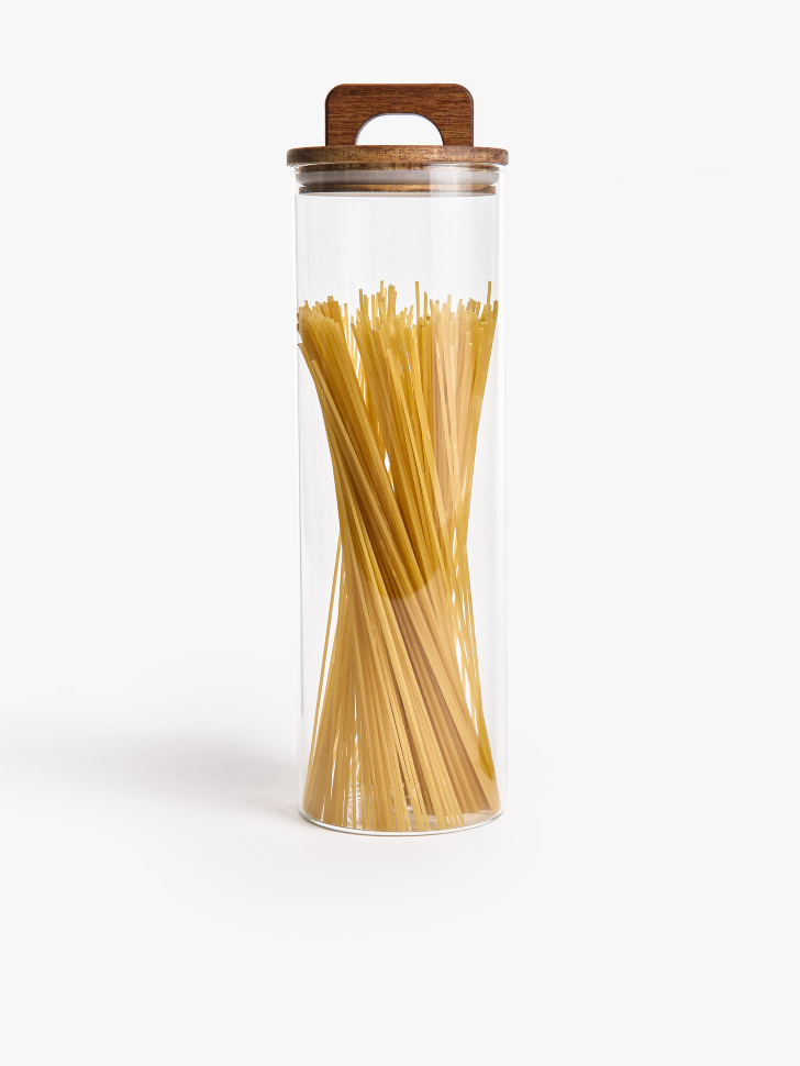 

Стеклянная банка для хранения с деревяной крышкой, SL6801226908