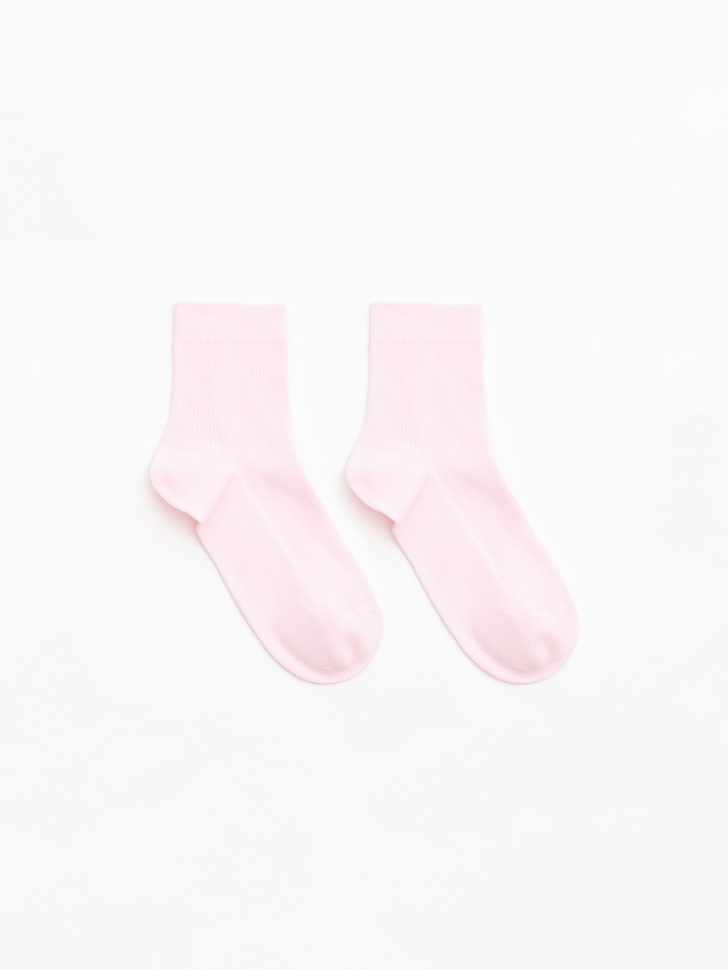 Носки в рубчик (розовый, 23-25)