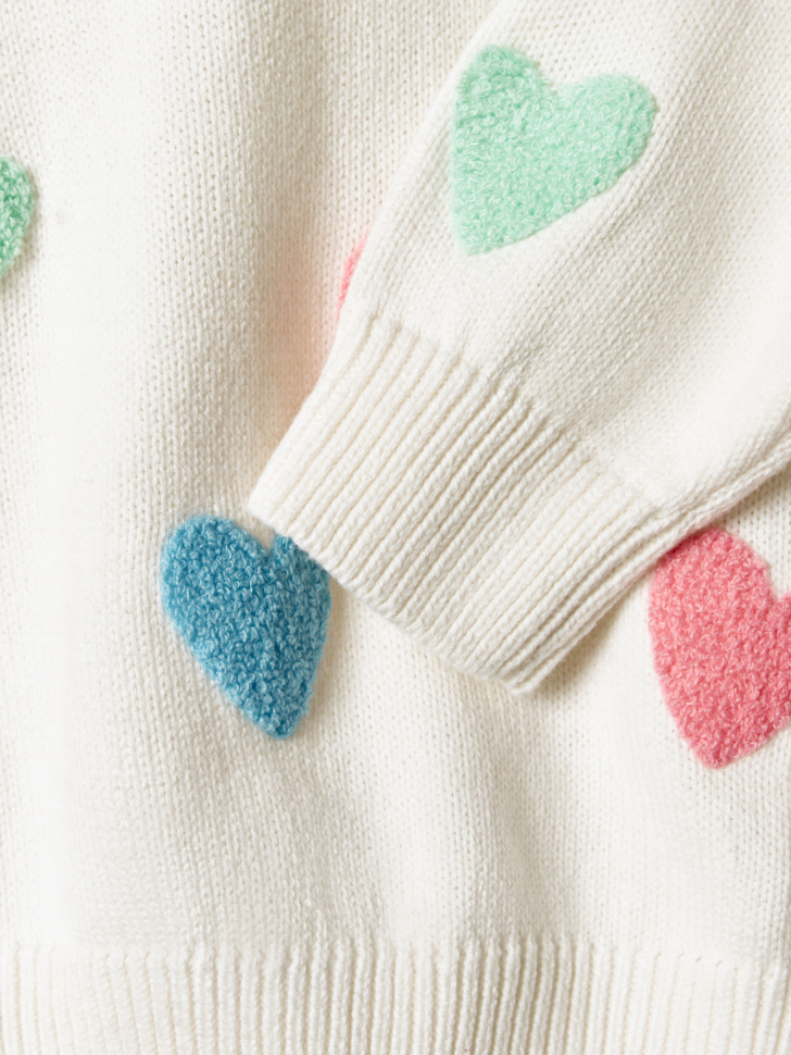 джемпер оверсайз с вышивкой для девочек по цене 2499 руб вид справа