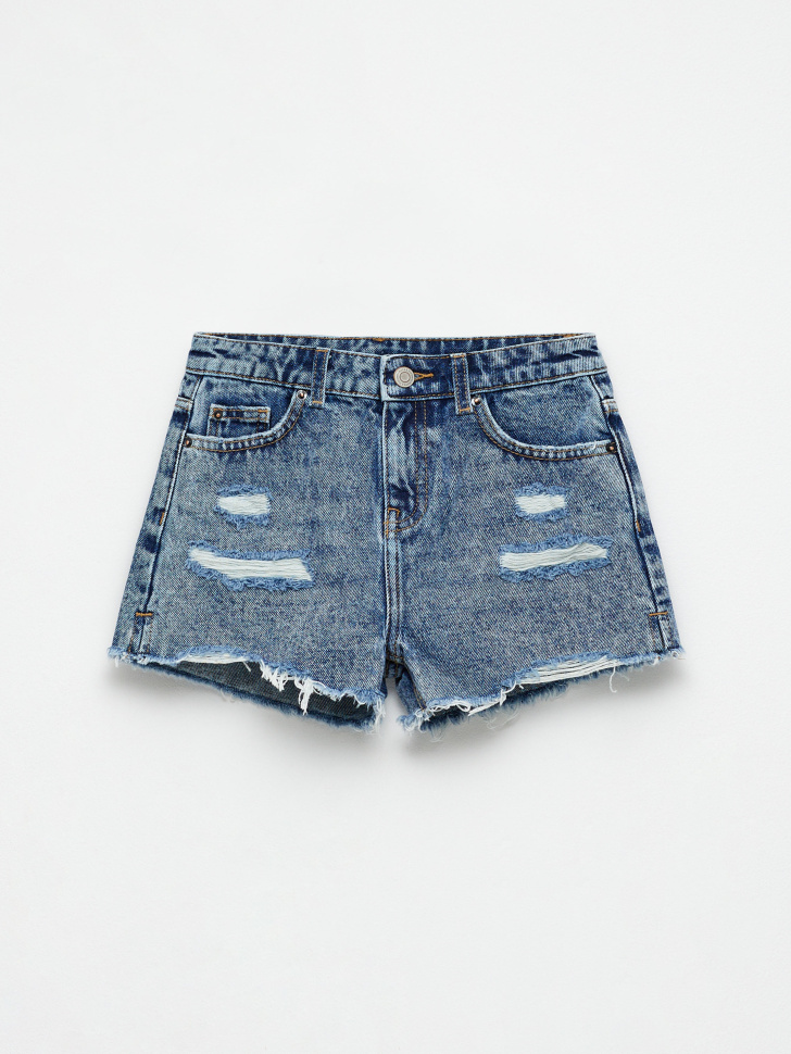 шорты джинсовые для девочек (синий, 116) sela 4680129501228 - фото 2