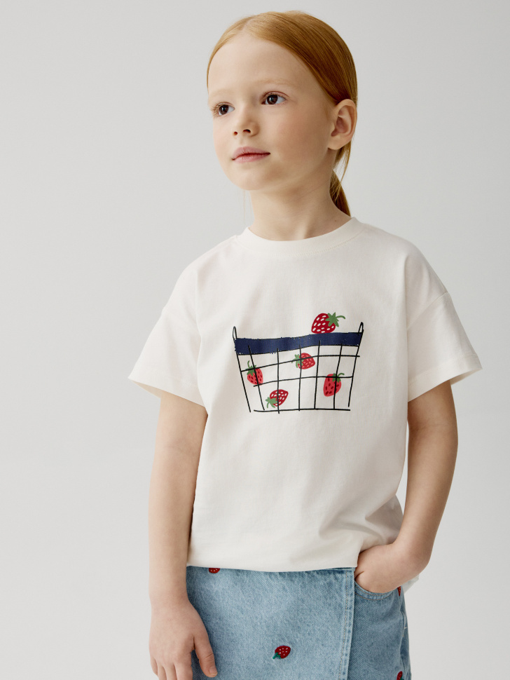 набор из 2 футболок для девочек из россии вид сбоку