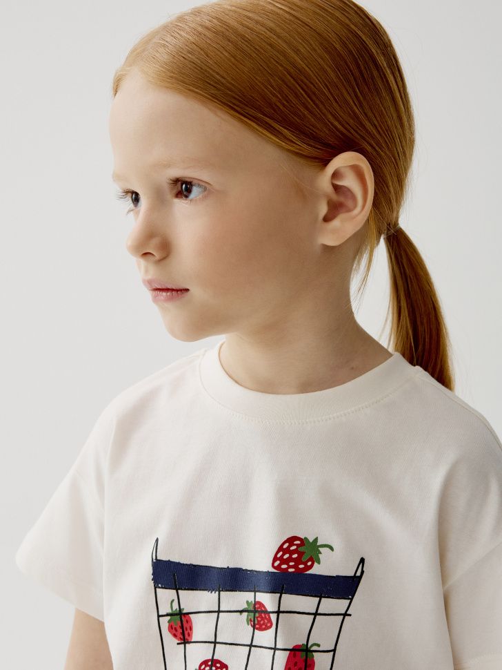 набор из 2 футболок для девочек повседневного стиля с лицевой стороны