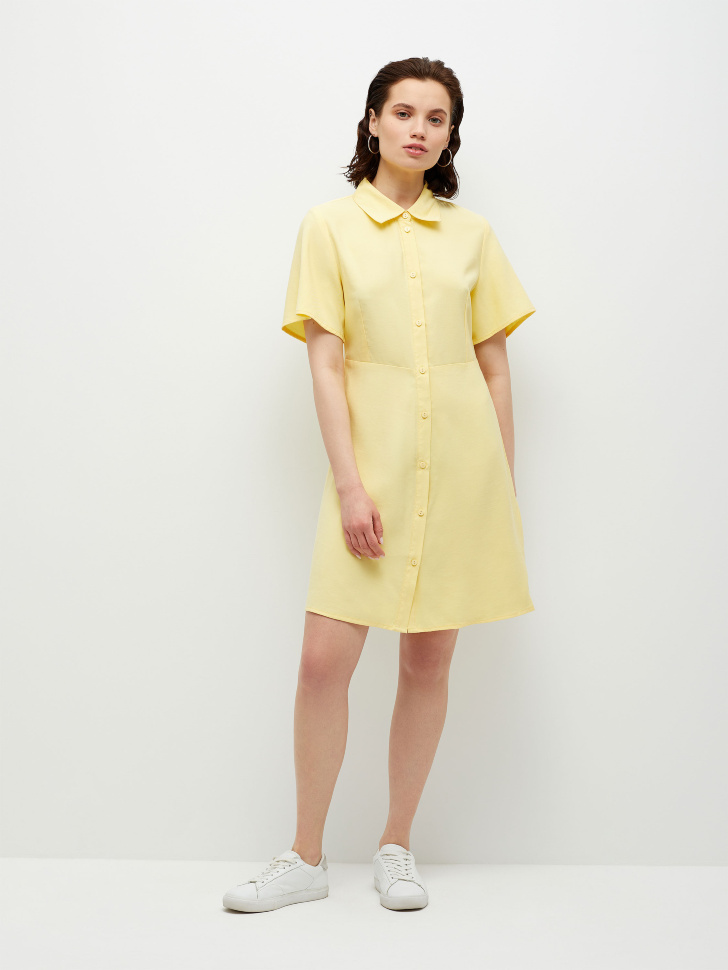 Платье-рубашка (желтый, XS) от Sela
