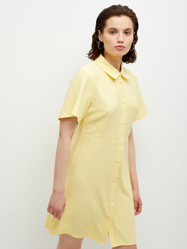 Платье-рубашка (желтый, M) от Sela