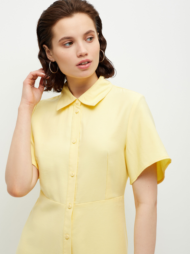 Платье-рубашка (желтый, XS) от Sela