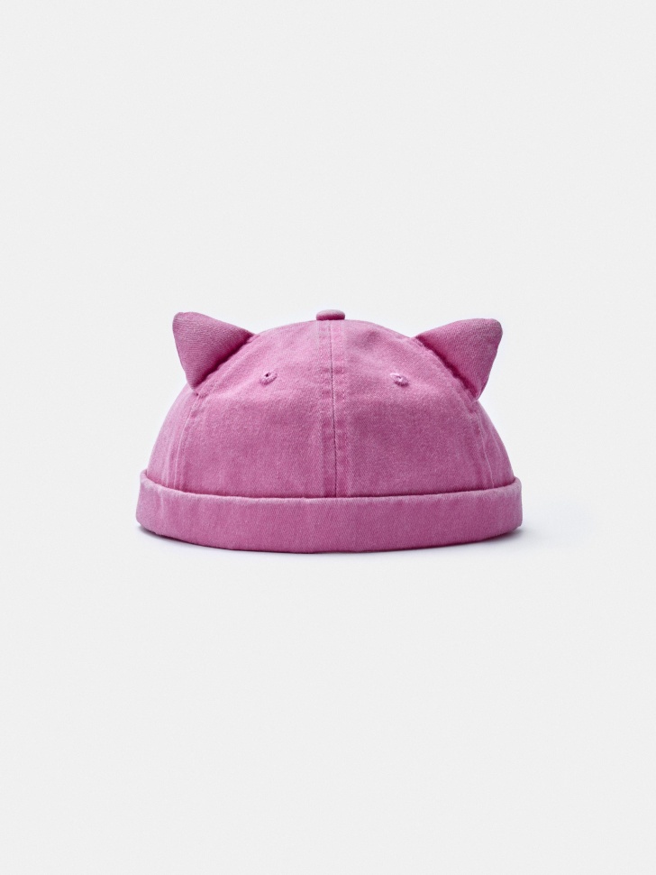 Кепка-докер с ушками для девочек, розовый, арт. 45414
