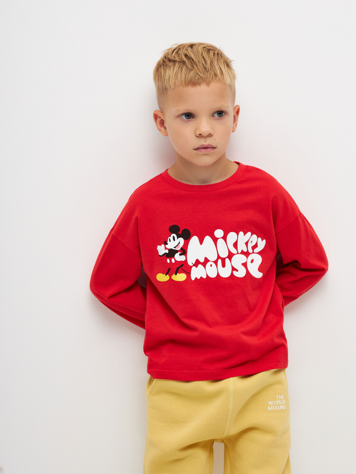 

Лонгслив с принтом Disney Mickey Mouse для мальчиков, Красный