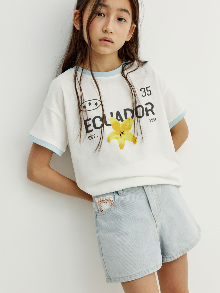 Джинсовые шорты Sela, голубой, арт. 53580