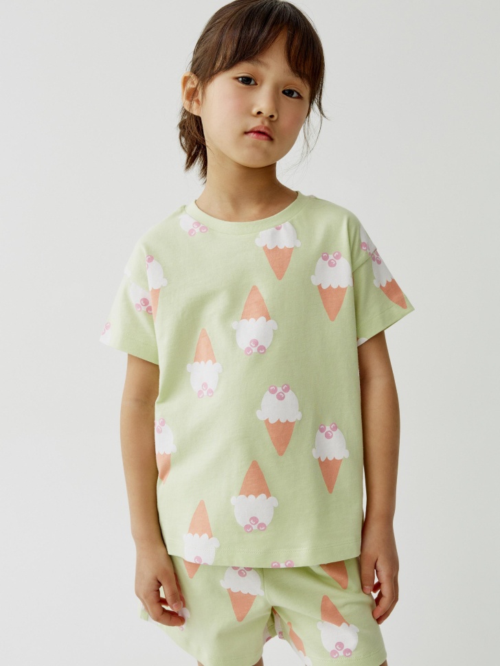 футболка с принтом для девочек 4610517999375 фотография