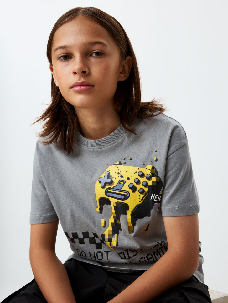 

Футболка с принтом для мальчиков