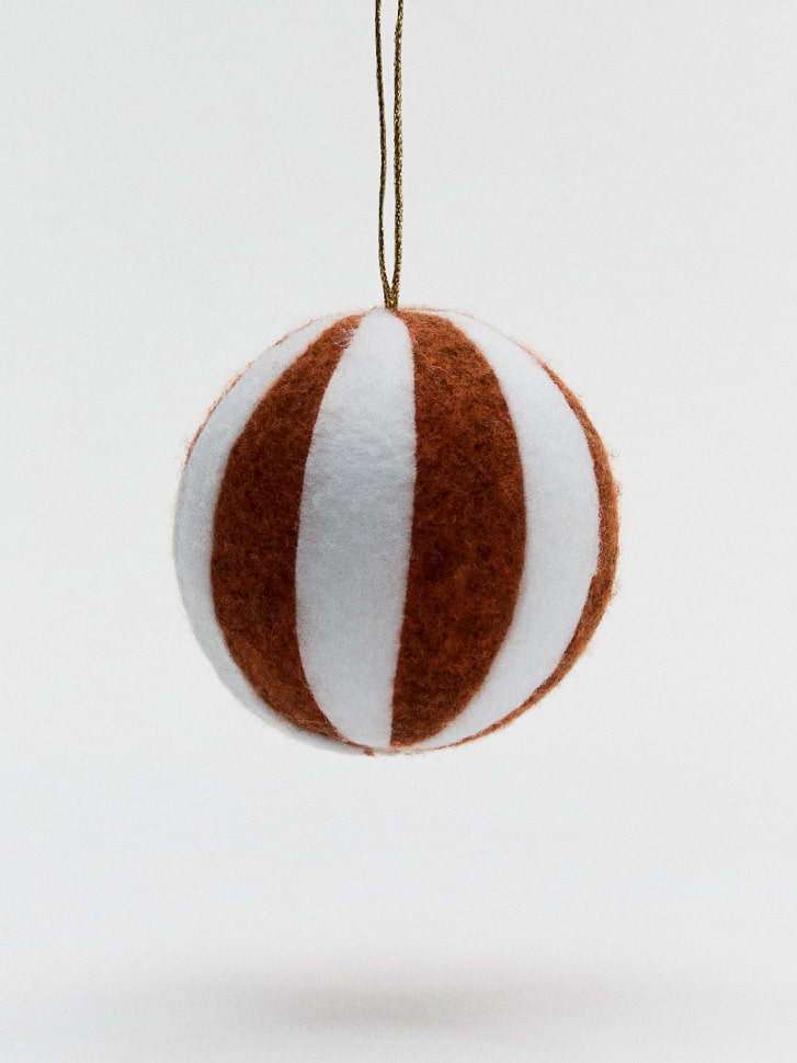 Елочное украшение, коричневый, белый, арт. xmas001