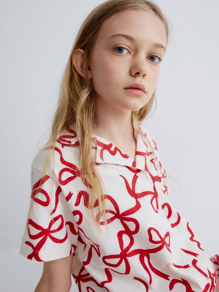 пижама с принтом для девочек 4680798782409 в интернет магазине